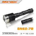 Maxtoch SN6X-7B 18650 2800LM 3 * CREE Potente LED 3x Cree XM-L linterna